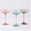 Wholesale Hand Blown Colored Cocktail Coupe Glasses